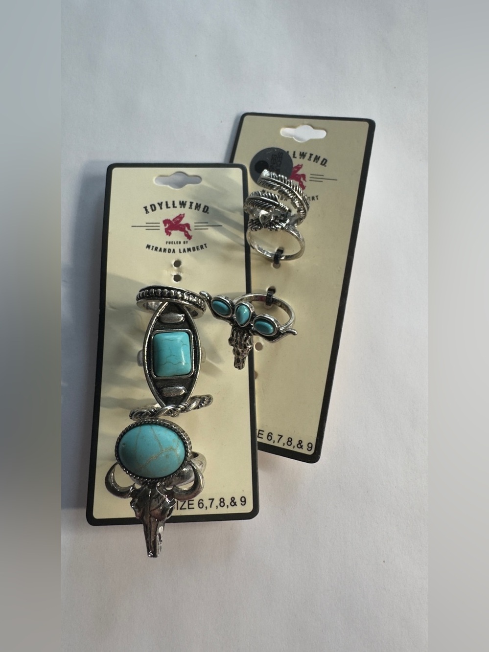 Idyllwind Silver Turquoise Western Ring Trio